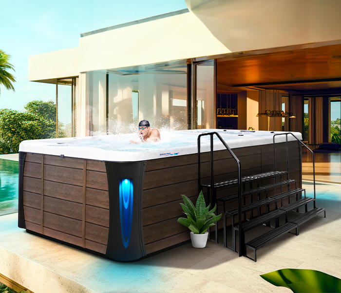 Calspas hot tub being used in a family setting - Mallorca